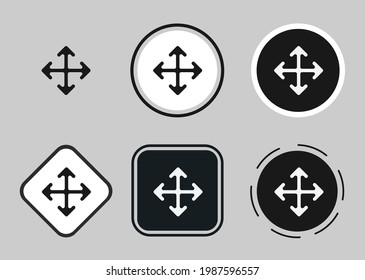move icon set. Collection of high quality black outline logo for web site design and mobile dark mode apps. Vector illustration on a white background