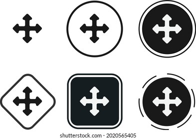 move icon set. Collection of high quality black outline logo for web site design and mobile dark mode apps. Vector illustration on white background