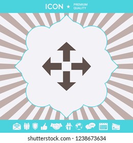 Move icon symbol. Graphic elements for your design