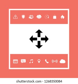 Move icon symbol. Graphic elements for your design