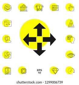 Move icon symbol. Graphic elements for your design