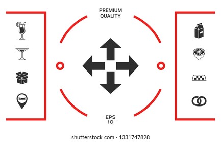 Move icon symbol. Graphic elements for your design