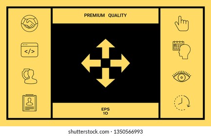Move icon symbol. Graphic elements for your design
