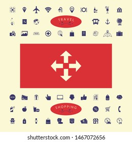 Move icon symbol. Graphic elements for your design