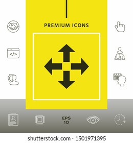 Move icon symbol. Graphic elements for your design