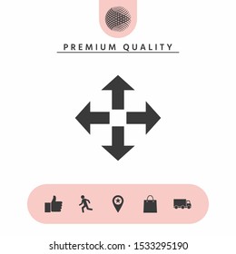 Move icon symbol. Graphic elements for your design