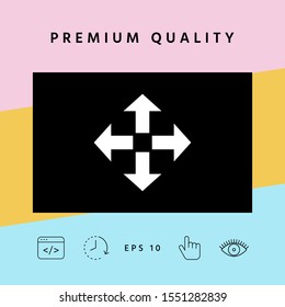 Move icon symbol. Graphic elements for your design