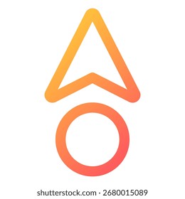 Mover símbolo de icono. Ilustración vectorial.