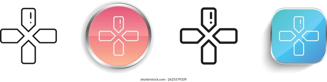 move icon. Thin Linear, Regular and Button Style Design Isolated On White Background