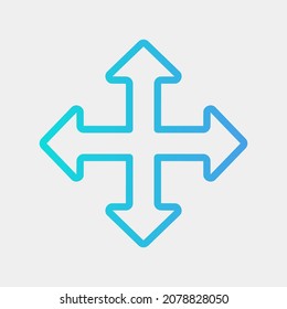 Move icon vector illustration in gradient style, use for website mobile app presentation