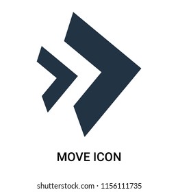 Move icon vector isolated on white background, Move transparent sign , filled dark user interface icons