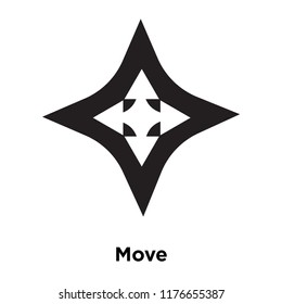 Move icon vector isolated on white background, logo concept of Move sign on transparent background, filled black symbol