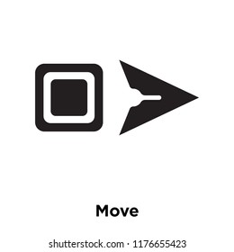 Move icon vector isolated on white background, logo concept of Move sign on transparent background, filled black symbol