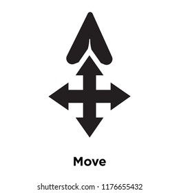 Move icon vector isolated on white background, logo concept of Move sign on transparent background, filled black symbol