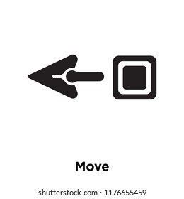 Move icon vector isolated on white background, logo concept of Move sign on transparent background, filled black symbol