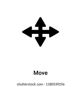 Move icon vector isolated on white background, logo concept of Move sign on transparent background, filled black symbol