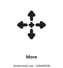 Move icon vector isolated on white background, logo concept of Move sign on transparent background, filled black symbol