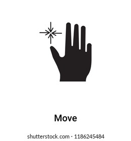 Move icon vector isolated on white background, logo concept of Move sign on transparent background, filled black symbol