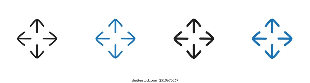 Move icon Vector set outline