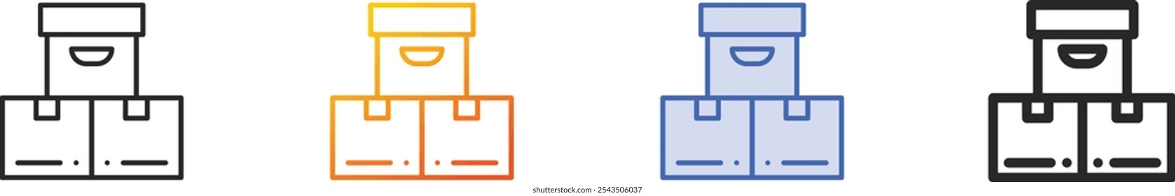 move icon.Thin Linear, Gradient, Blue Stroke and bold Style Design Isolated On White Background