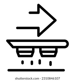 Move integrity icon outline vector. Trust statement. Follow business