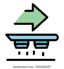 Move integrity icon outline vector. Trust statement. Follow business color flat