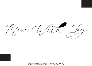 Move With Joy Fitness Text Vector Typography