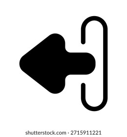 Ilustração de design de símbolo de vetor de ícone à esquerda
