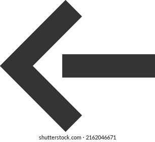 Move left vector illustration. Flat illustration iconic design of move left, isolated on a white background.