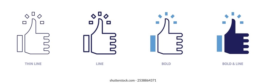 Move like icon in 4 different styles. Thin Line, Line, Bold, and Bold Line. Duotone style. Editable stroke.