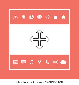 Move line icon. Graphic elements for your design