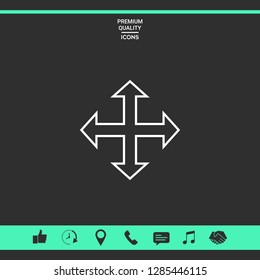 Move line icon. Graphic elements for your design