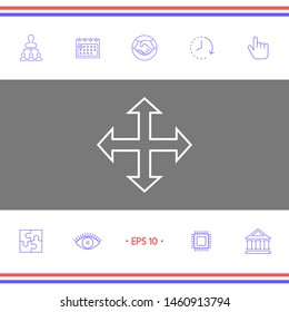 Move line icon. Graphic elements for your design