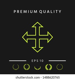 Move line icon. Graphic elements for your design