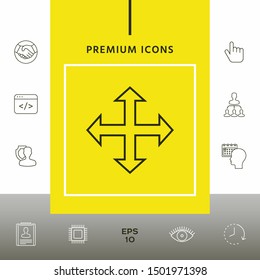 Move line icon. Graphic elements for your design