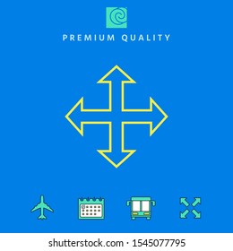 Move line icon. Graphic elements for your design