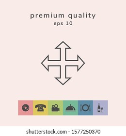 Move line icon. Graphic elements for your design