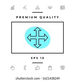 Move line icon. Graphic elements for your design