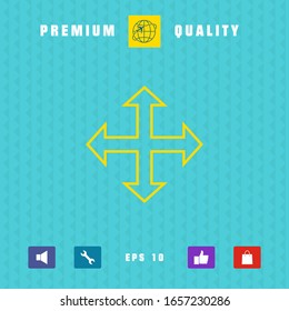 Move line icon. Graphic elements for your design