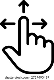 Icono de línea de movimiento Vector de ilustración