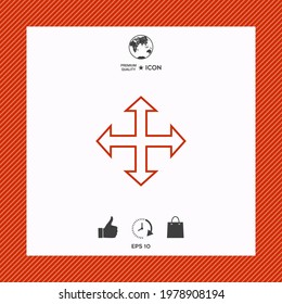 Move line icon symbol, elements for your design