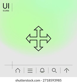 Símbolo de ícone de linha de movimento, elementos para seu design