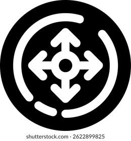 Mover diseño de icono de Vector de línea