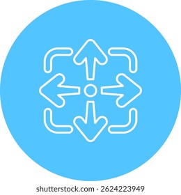 Mover diseño de icono de Vector de línea