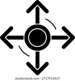 Mover diseño de icono de Vector de línea