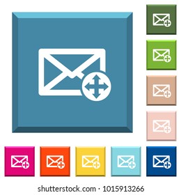 Move mail white icons on edged square buttons in various trendy colors