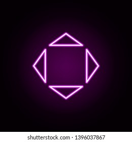 move neon icon. Elements of Minimal universal theme set. Simple icon for websites, web design, mobile app, info graphics
