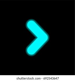 Move to next blue glowing neon ui ux icon. Glowing sign logo vector