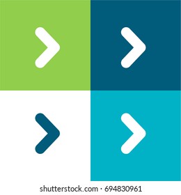 Move to next green and blue material color minimal icon or logo design