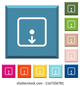 Move object down white icons on edged square buttons in various trendy colors